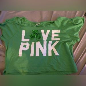 Love Pink Victoria Secret Crop Top Small Kiss Me